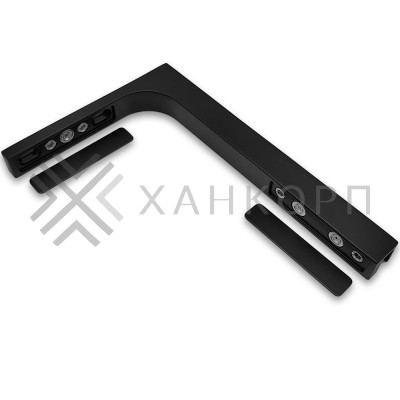 Угловой стабилизатор Диор FDK-4R стена-стекло 90˚ правый, нержавейка/черный