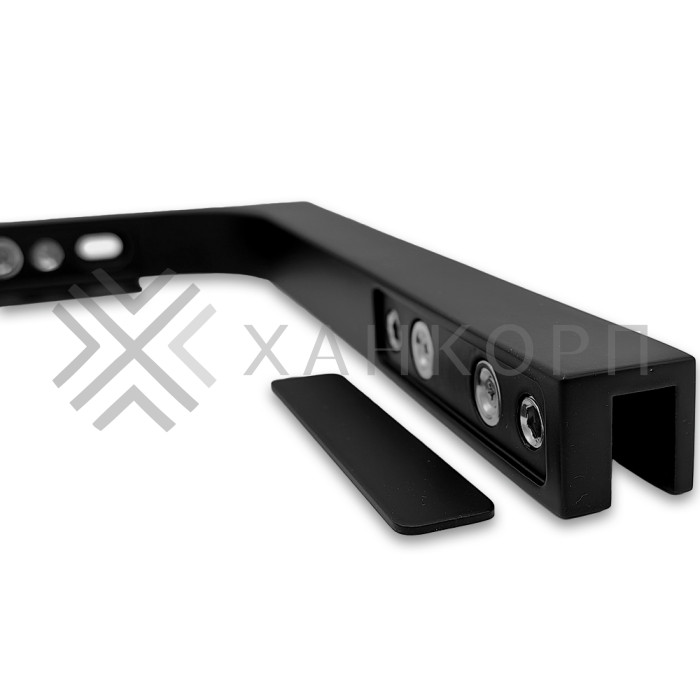 Угловой стабилизатор Диор FDK-4R стена-стекло 90˚ правый, нержавейка/черный