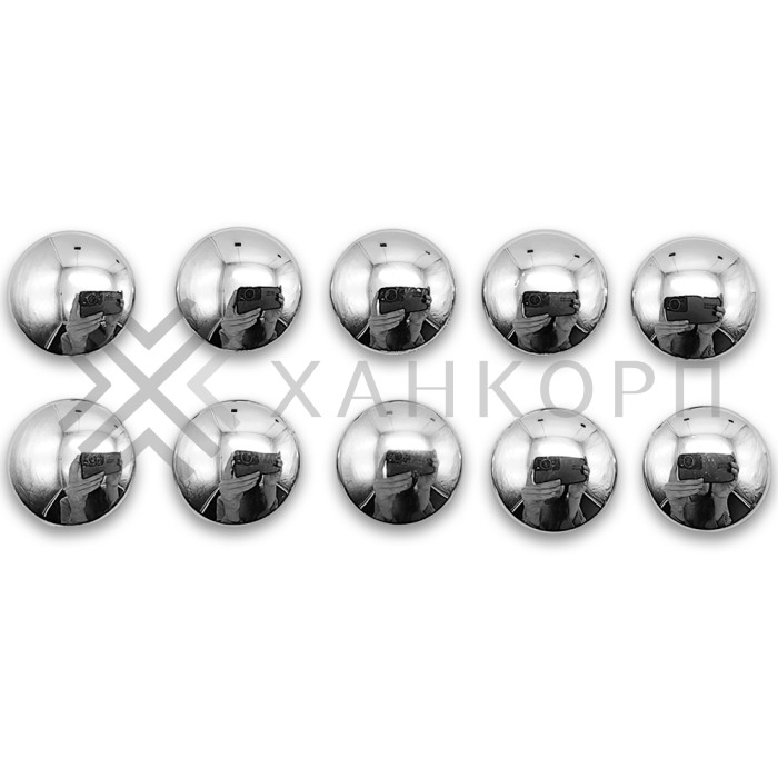 Комплект декоративных заглушек FDA-95 на винты - 10 шт, ПВХ/хром