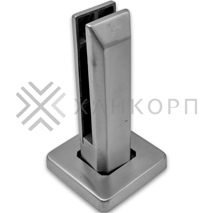 Стойка FOS-05 для стекла напольная 90х190 мм со сверлением и регулировкой, дюплекс/матовый