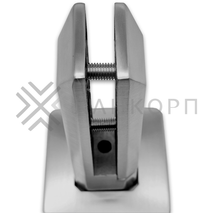 Стойка FOS-05 для стекла напольная 90х190 мм со сверлением и регулировкой, дюплекс/матовый