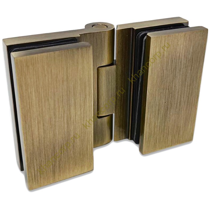 Петля Майя FDP-173 стекло-стекло 135˚-180˚, латунь/бронза