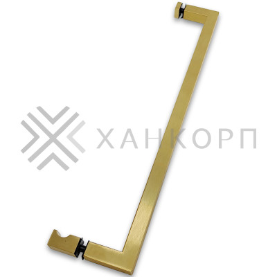 Ручка скоба FDR-85, 19х19х450х1.0 мм, нержавейка/брашированное золото