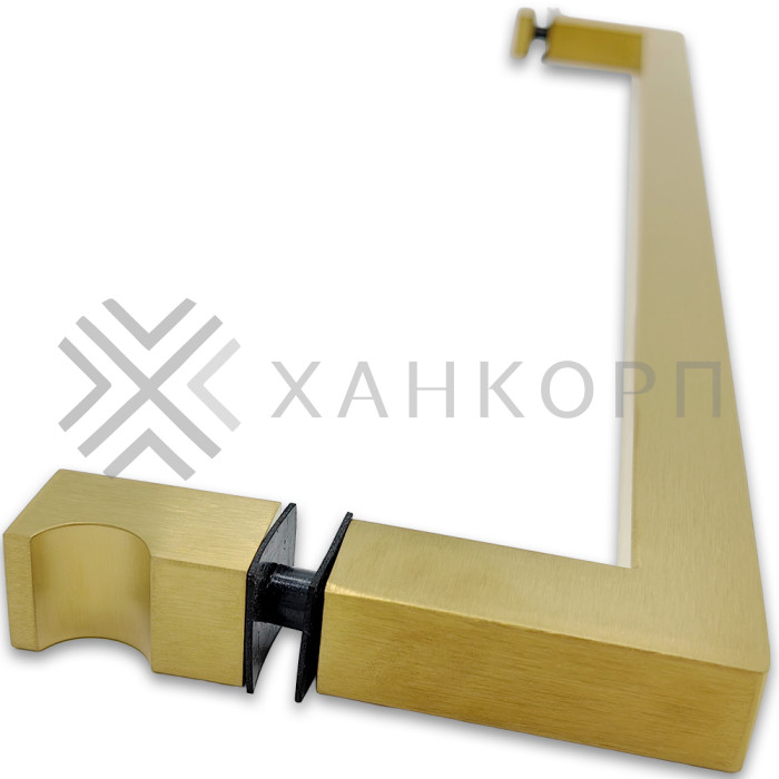 Ручка скоба FDR-85, 19х19х450х1.0 мм, нержавейка/брашированное золото