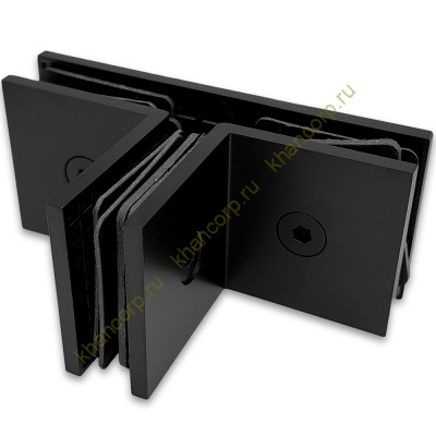 Коннектор Альфа α FDK-19 Т-образный для стекла, нержавейка/черный