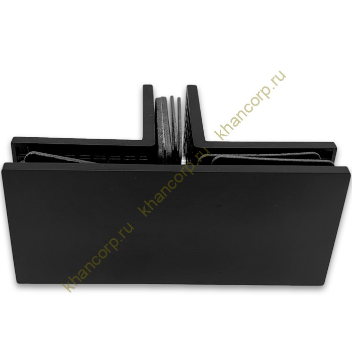 Коннектор Альфа α FDK-19 Т-образный для стекла, нержавейка/черный