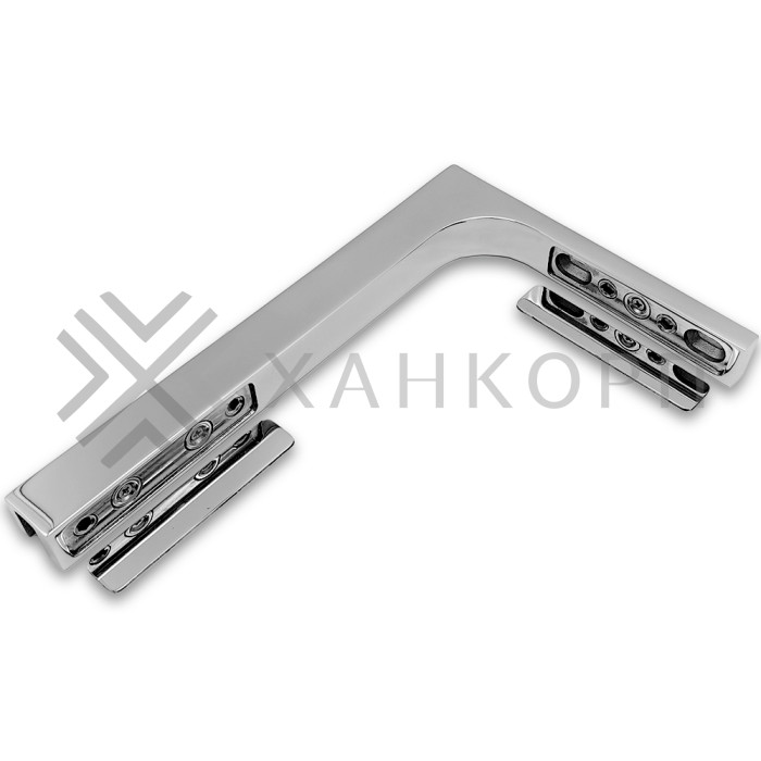 Угловой стабилизатор Диор FDK-4L стена-стекло 90˚ левый, нержавейка/полированный