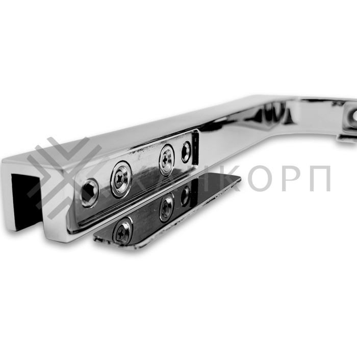 Угловой стабилизатор Диор FDK-4L стена-стекло 90˚ левый, нержавейка/полированный