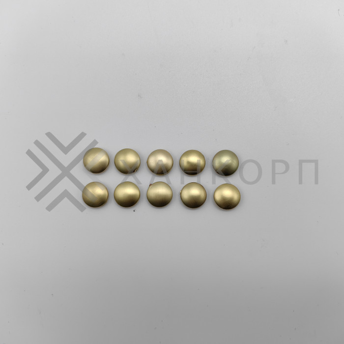 Комплект декоративных заглушек FDA-95 на винты - 10 шт, ПВХ/матовое золото