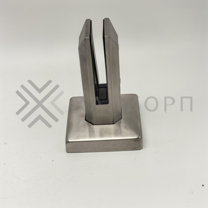 Стойка ПРЕМИУМ FOS-102 для стекла напольная 100х158 мм без сверления, дюплекс/матовый