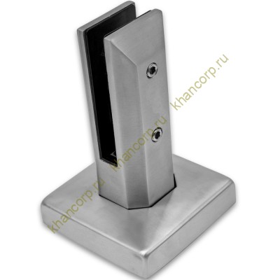 Стойка ПРЕМИУМ FOS-102 для стекла напольная 100х158 мм без сверления, дюплекс/матовый