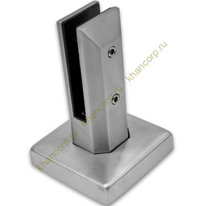 Стойка ПРЕМИУМ FOS-102 для стекла напольная 100х158 мм без сверления, дюплекс/матовый