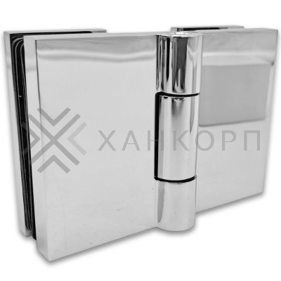 Петля Майя FDP-173 стекло-стекло 135˚-180˚, латунь/хром