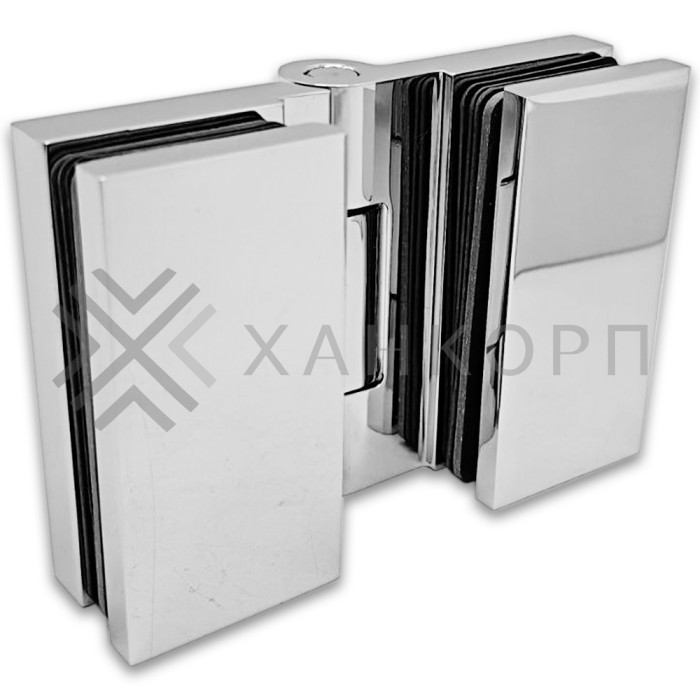 Петля Майя FDP-173 стекло-стекло 135˚-180˚, латунь/хром