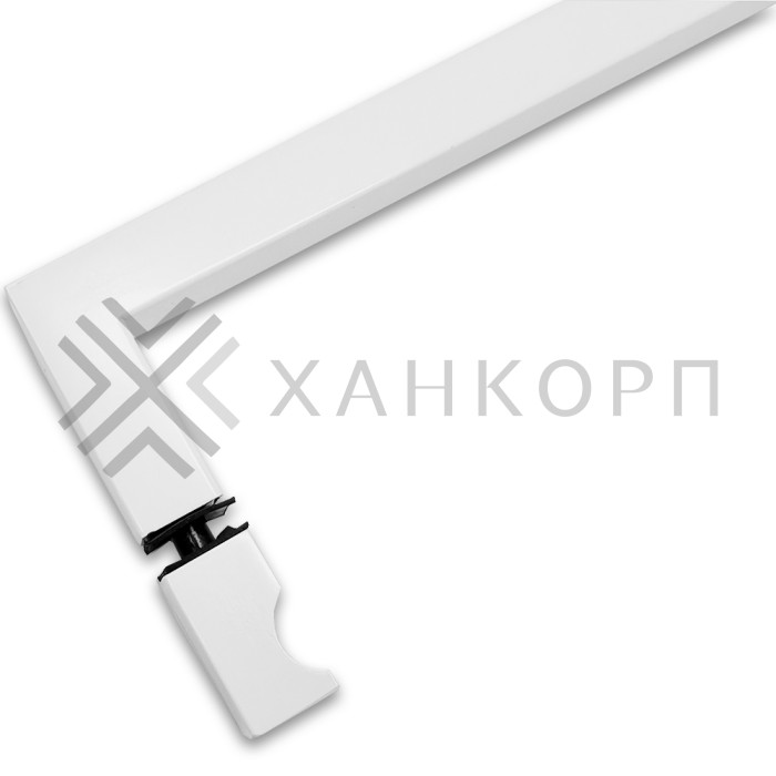 Ручка скоба FDR-85, 19х19х450х1.0 мм, нержавейка/белый