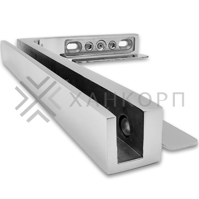 Угловой стабилизатор Диор FDK-4R стена-стекло 90˚ правый, нержавейка/полированный