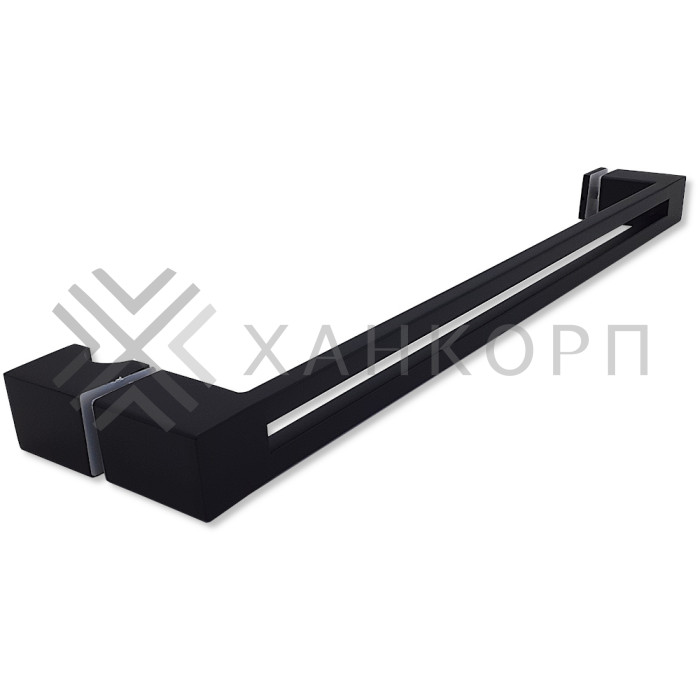 Ручка скоба FDR-91, 30х10х400х1.0 мм, нержавейка/черный