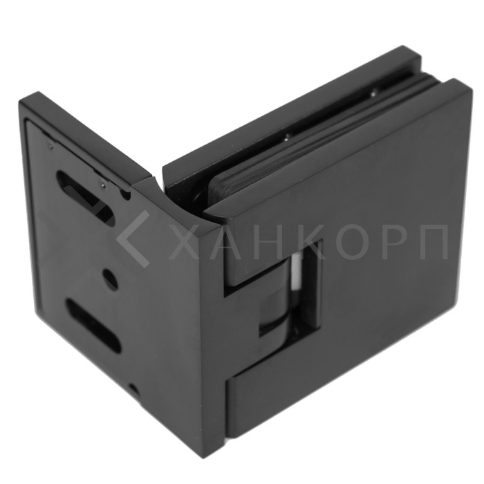 Петля Аврора FDP-180.1 стена-стекло 90˚ с крышками, латунь/черный