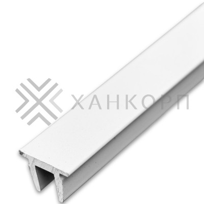 Верхняя заглушка FDPA-500.1 для п-образного профиля 19х13х2 мм, 1 м, алюминий/белый