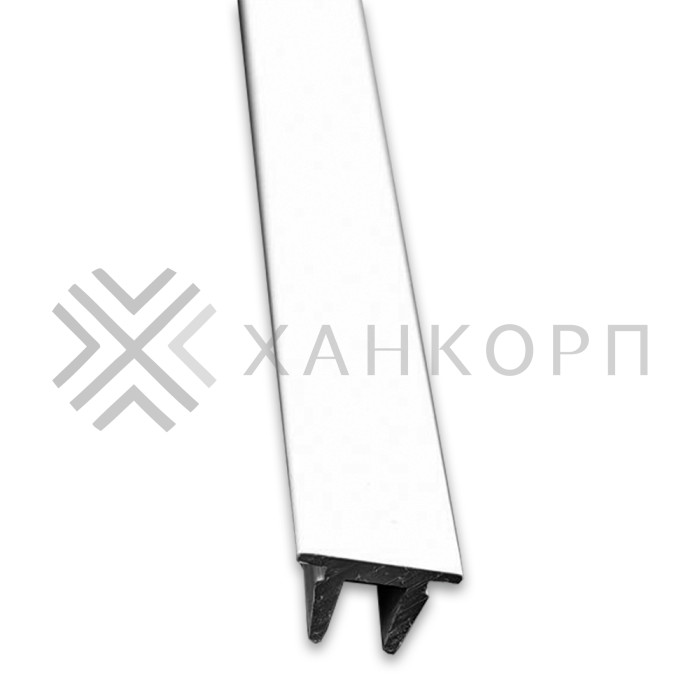 Верхняя заглушка FDPA-500.1 для п-образного профиля 19х13х2 мм, 1 м, алюминий/белый