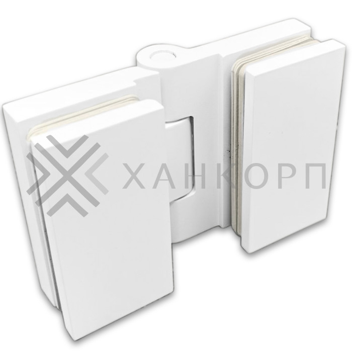 Петля Майя FDP-173 стекло-стекло 135˚-180˚, латунь/белый