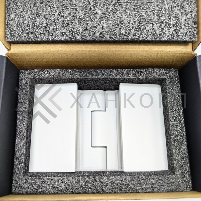 Петля Майя FDP-173 стекло-стекло 135˚-180˚, латунь/белый