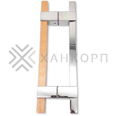 Ручка для сауны FDR-171.1, 20х220х320 мм, нержавейка/дерево/полированный