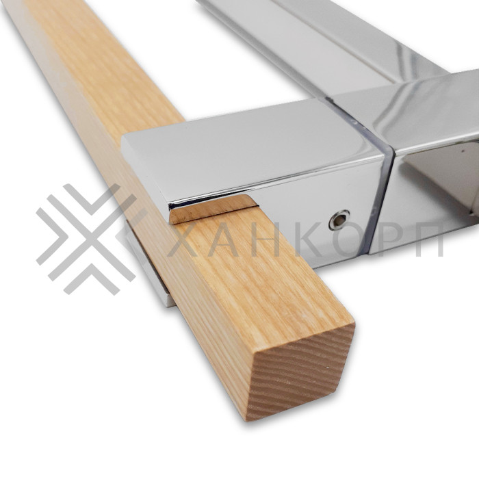 Ручка для сауны FDR-171.1, 20х220х320 мм, нержавейка/дерево/полированный