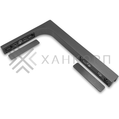 Угловой стабилизатор Диор FDK-4R стена-стекло 90˚ правый, нержавейка/оружейная сталь