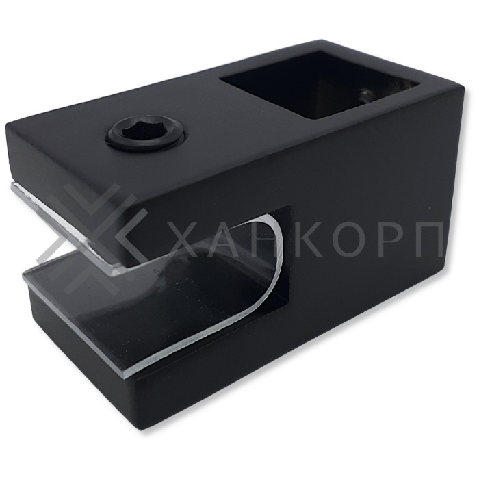 Держатель стекла FDC-53 сквозной 15х15, нержавейка/черный