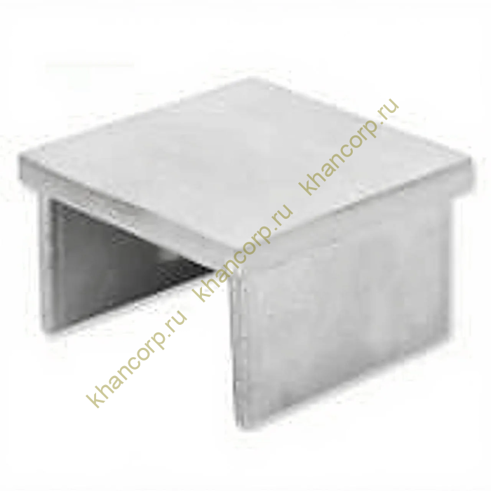 Заглушка FOP-40p.01 для поручня 40*40 мм с пазом, GRIT 320, нержавейка/матовый