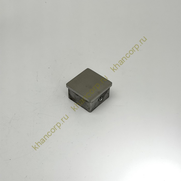 Заглушка FOP-40p.01 для поручня 40*40 мм с пазом, GRIT 320, нержавейка/матовый