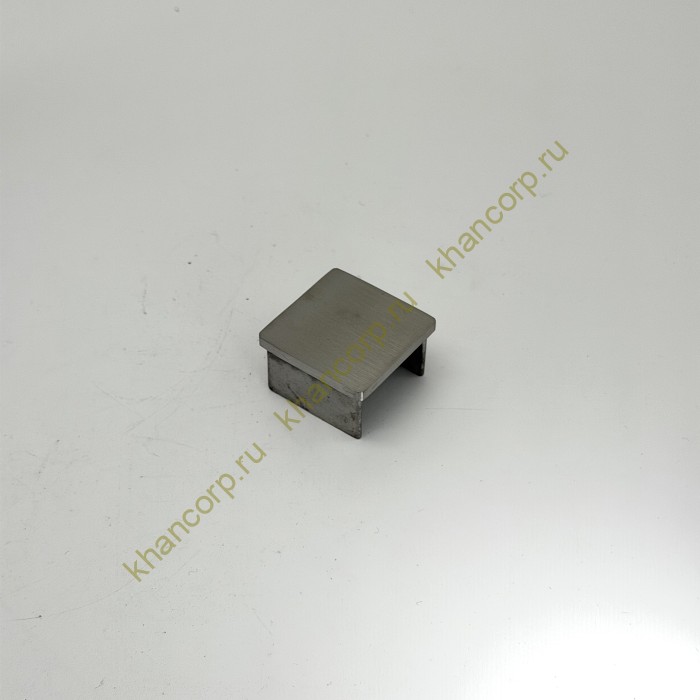 Заглушка FOP-40p.01 для поручня 40*40 мм с пазом, GRIT 320, нержавейка/матовый