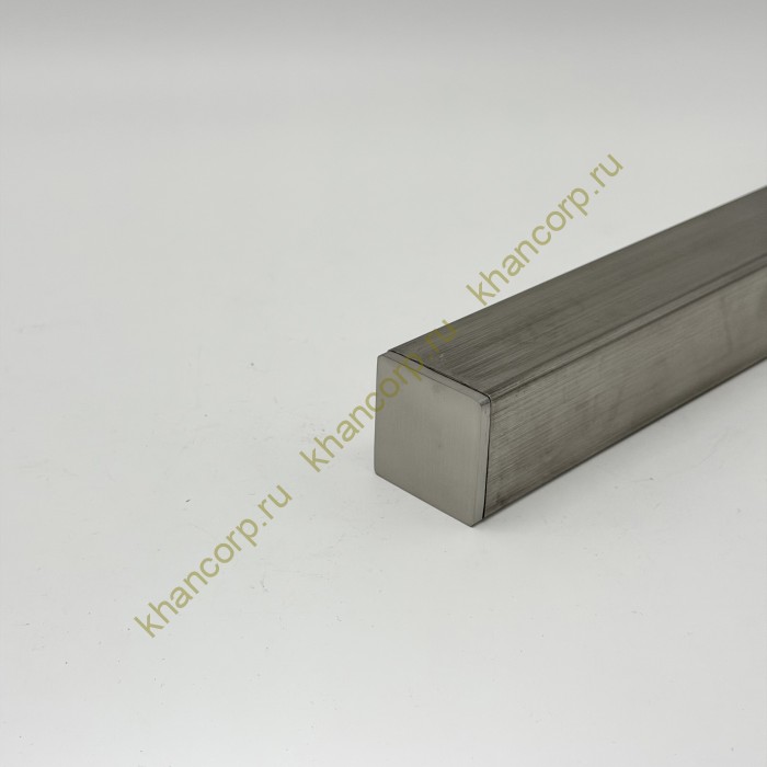 Заглушка FOP-40p.01 для поручня 40*40 мм с пазом, GRIT 320, нержавейка/матовый