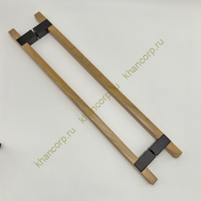 Ручка для сауны FDR-175, 20х450х550 мм, нержавейка/дерево/черный