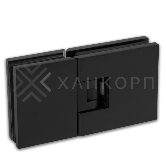 Петля Аврора FDP-181.1 стекло-стекло 180˚ с крышками, латунь/черный