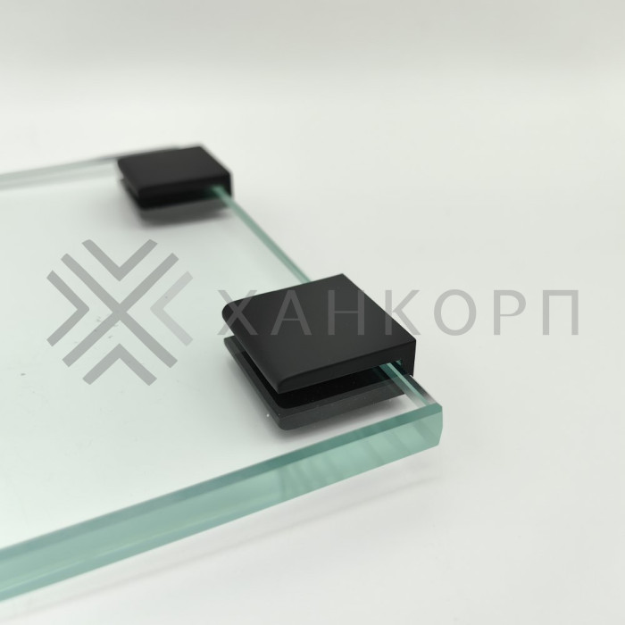 Полкодержатель FDA-20 для стекла 8-10 мм, цинк/черный