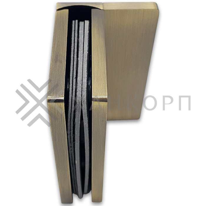 Петля Афина FDP-130 стена-стекло с боковым креплением, латунь/бронза