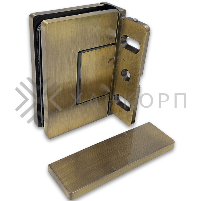 Петля Афина FDP-130 стена-стекло с боковым креплением, латунь/бронза