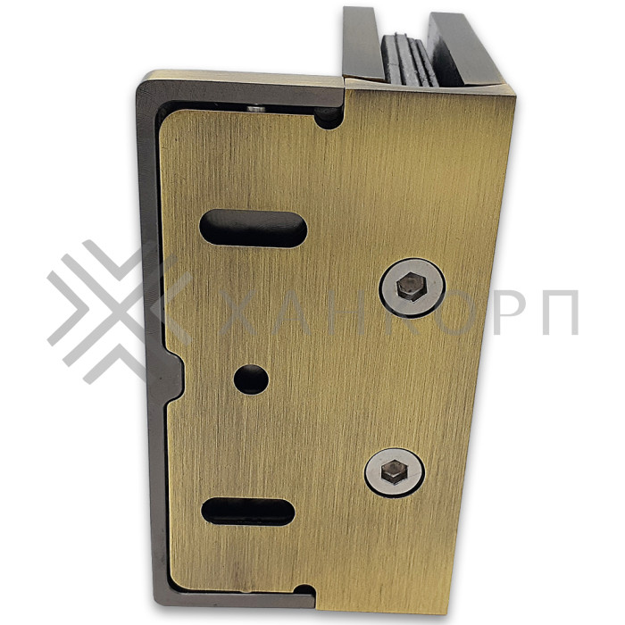 Петля Афина FDP-130 стена-стекло с боковым креплением, латунь/бронза