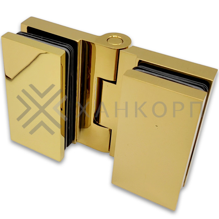 Петля Майя FDP-173 стекло-стекло 135˚-180˚, латунь/золото