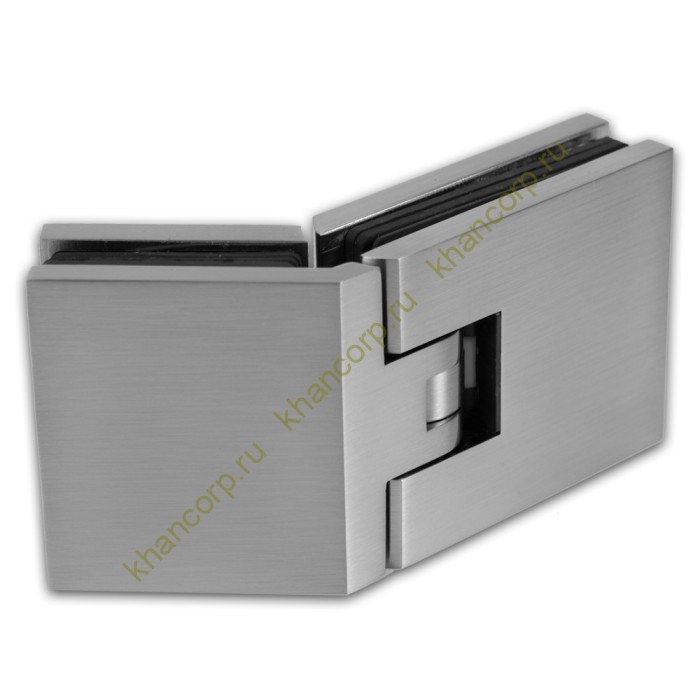 Петля Афродита FDP-234, стекло-стекло 135° с крышками, латунь/матовый