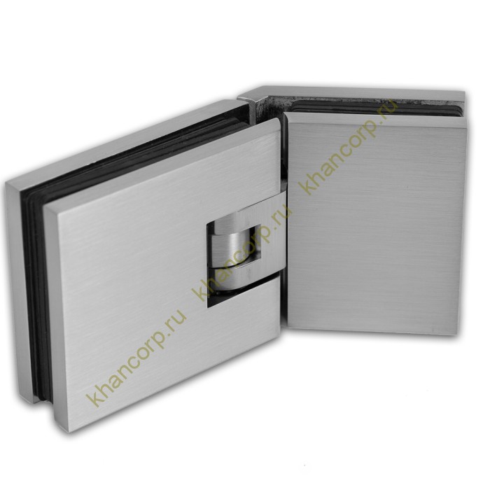 Петля Афродита FDP-234, стекло-стекло 135° с крышками, латунь/матовый