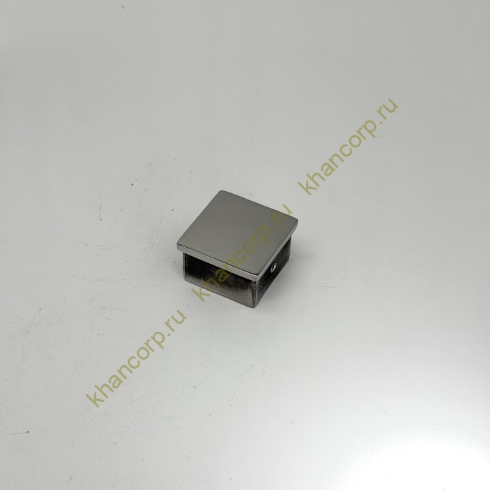 Заглушка FOP-40p.01 для поручня 40*40 мм с пазом, GRIT 600, нержавейка/полированный