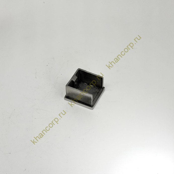 Заглушка FOP-40p.01 для поручня 40*40 мм с пазом, GRIT 600, нержавейка/полированный