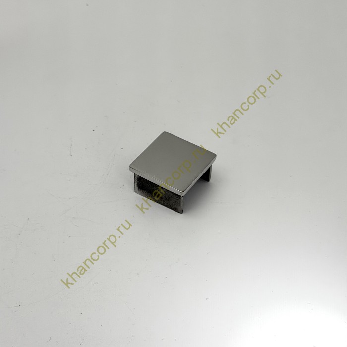 Заглушка FOP-40p.01 для поручня 40*40 мм с пазом, GRIT 600, нержавейка/полированный