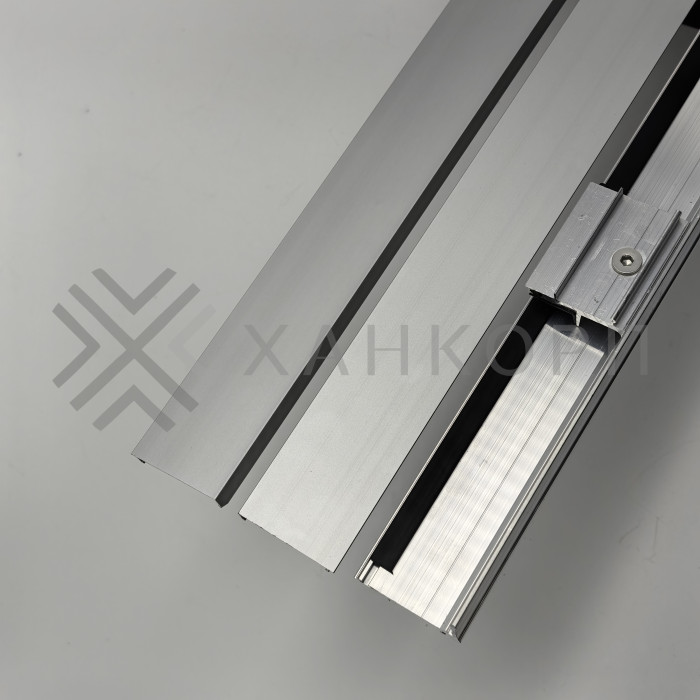 Профиль зажимной FKP-45 в сборе с двумя крышками, алюминий/анодированный