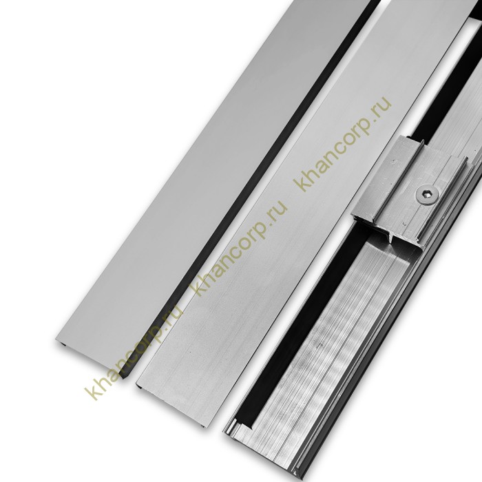 Профиль зажимной FKP-45 в сборе с двумя крышками, алюминий/анодированный