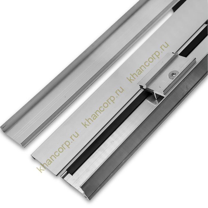 Профиль зажимной FKP-45 в сборе с двумя крышками, алюминий/анодированный