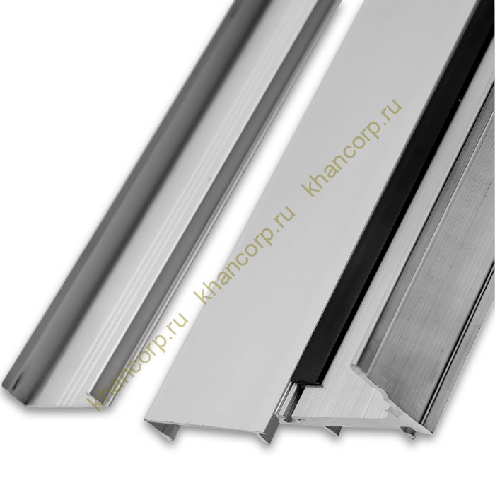 Профиль зажимной FKP-45 в сборе с двумя крышками, алюминий/анодированный
